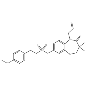 N-(5-allyl-3,3-dimethyl-4-oxo-2,3,4,5-tetrahydrobenzo[b][1,4]oxazepin-8-yl)-2-(4-methoxyphenyl)ethanesulfonamide Structure