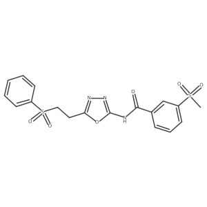 3-(methylsulfonyl)-N-(5-(2-(phenylsulfonyl)ethyl)-1,3,4-oxadiazol-2-yl)benzamide Structure