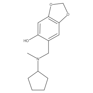 6-((Cyclopentyl(methyl)amino)methyl)benzo[d][1,3]dioxol-5-ol Structure