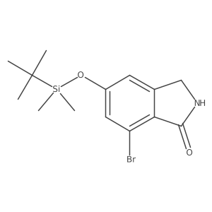 7-Bromo-5-(tert-butyl-dimethyl-silanyloxy)-2,3-dihydro-isoindol-1-one结构式