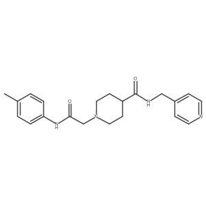 1-(2-oxo-2-(p-tolylamino)ethyl)-N-(pyridin-4-ylmethyl)piperidine-4-carboxamide结构式