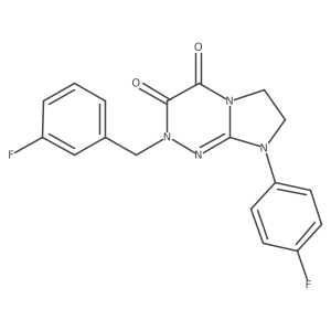 2-(3-fluorobenzyl)-8-(4-fluorophenyl)-7,8-dihydroimidazo[2,1-c][1,2,4]triazine-3,4(2H,6H)-dione Structure