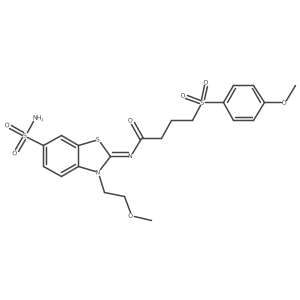 (E)-N-(3-(2-methoxyethyl)-6-sulfamoylbenzo[d]thiazol-2(3H)-ylidene)-4-((4-methoxyphenyl)sulfonyl)butanamide结构式