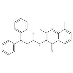 N-(2,9-dimethyl-4-oxo-4H-pyrido[1,2-a]pyrimidin-3-yl)-3,3-diphenylpropanamide结构式