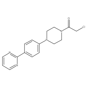 2-Chloro-1-[4-(4-pyrimidin-2-yl-phenyl)-piperazin-1-yl]-ethanone Structure