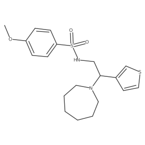 N-(2-(azepan-1-yl)-2-(thiophen-3-yl)ethyl)-4-methoxybenzenesulfonamide Structure