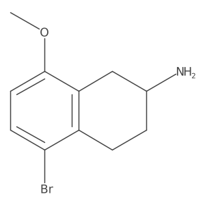 (2R)-5-Bromo-8-methoxy-1,2,3,4-tetrahydronaphthalen-2-amine结构式