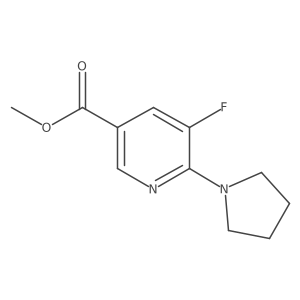 Methyl 5-fluoro-6-(pyrrolidin-1-yl)nicotinate Structure