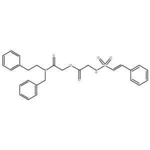 [Benzyl(2-phenylethyl)carbamoyl]methyl 2-(2-phenylethenesulfonamido)acetate Structure