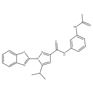 N-(3-acetamidophenyl)-1-(benzo[d]thiazol-2-yl)-5-isopropyl-1H-pyrazole-3-carboxamide Structure