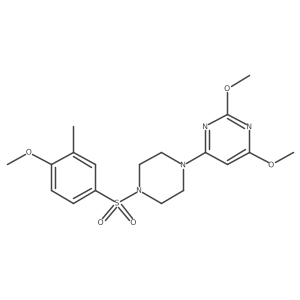 2,4-Dimethoxy-6-(4-((4-methoxy-3-methylphenyl)sulfonyl)piperazin-1-yl)pyrimidine Structure