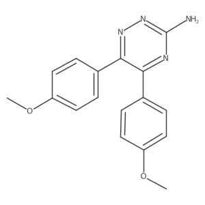 5,6-Bis-(4-methoxy-phenyl)-[1,2,4]triazin-3-ylamine Structure