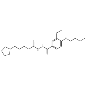 4-Butoxy-N'-[5-(dithiolan-3-yl)pentanoyl]-3-methoxybenzohydrazide结构式