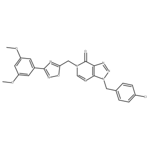 3-(4-chlorobenzyl)-6-{[3-(3,5-dimethoxyphenyl)-1,2,4-oxadiazol-5-yl]methyl}-3,6-dihydro-7H-[1,2,3]triazolo[4,5-d]pyrimidin-7-one Structure