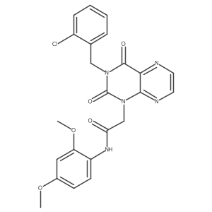 2-{3-[(2-chlorophenyl)methyl]-2,4-dioxo-1,2,3,4-tetrahydropteridin-1-yl}-N-(2,4-dimethoxyphenyl)acetamide Structure