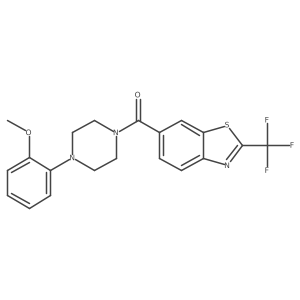 [4-(2-Methoxyphenyl)piperazin-1-yl][2-(trifluoromethyl)-1,3-benzothiazol-6-yl]methanone Structure