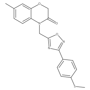 CSc1ccc(-c2noc(CN3C(=O)COc4cc(C)ccc43)n2)cc1结构式
