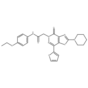 N-(4-ethoxyphenyl)-2-(7-(furan-2-yl)-4-oxo-2-(piperidin-1-yl)thiazolo[4,5-d]pyridazin-5(4H)-yl)acetamide Structure