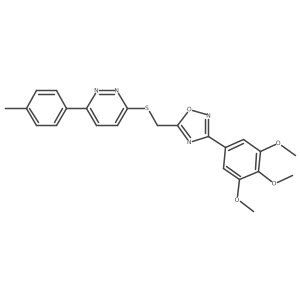 5-(((6-(p-Tolyl)pyridazin-3-yl)thio)methyl)-3-(3,4,5-trimethoxyphenyl)-1,2,4-oxadiazole结构式