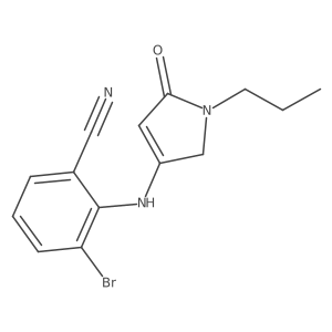 3-Bromo-2-(5-oxo-1-propyl-2,5-dihydro-1H-pyrrol-3-ylamino)-benzonitrile结构式