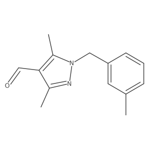 3,5-Dimethyl-1-(3-methylbenzyl)-1H-pyrazole-4-carbaldehyde结构式
