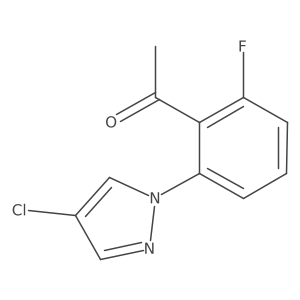 1-[2-(4-chloro-1H-pyrazol-1-yl)-6-fluorophenyl]ethan-1-one Structure