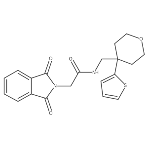 O=C(CN1C(=O)c2ccccc2C1=O)NCC1(c2cccs2)CCOCC1结构式