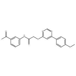 N-(3-acetylphenyl)-2-((6-(4-methoxyphenyl)pyrimidin-4-yl)thio)acetamide Structure