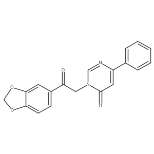 3-(2-(benzo[d][1,3]dioxol-5-yl)-2-oxoethyl)-6-phenylpyrimidin-4(3H)-one Structure
