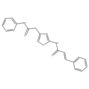 N-(4-(2-oxo-2-(pyridin-3-ylamino)ethyl)thiazol-2-yl)cinnamamide Structure