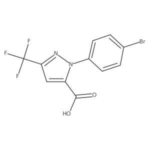 1-(4-bromophenyl)-3-(trifluoromethyl)-1H-Pyrazole-5-carboxylic acid结构式