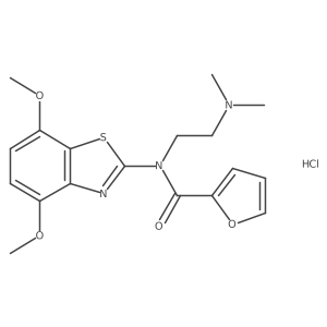 N-(4,7-dimethoxybenzo[d]thiazol-2-yl)-N-(2-(dimethylamino)ethyl)furan-2-carboxamide hydrochloride结构式