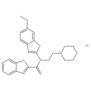N-(6-ethylbenzo[d]thiazol-2-yl)-N-(2-morpholinoethyl)benzo[d]thiazole-2-carboxamide hydrochloride Structure