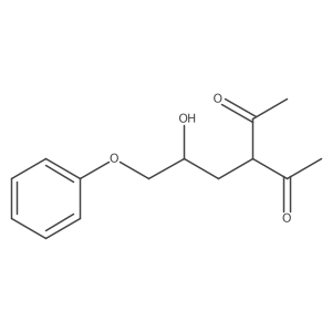 3-(2-Hydroxy-3-phenoxypropyl)-2,4-pentanedione Structure
