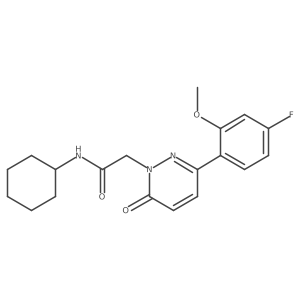 N-cyclohexyl-2-[3-(4-fluoro-2-methoxyphenyl)-6-oxopyridazin-1(6H)-yl]acetamide Structure