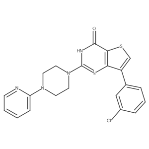 7-(3-chlorophenyl)-2-(4-pyridin-2-ylpiperazin-1-yl)thieno[3,2-d]pyrimidin-4(3H)-one结构式