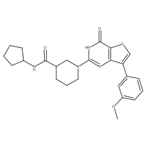 N-cyclopentyl-1-[7-(3-methoxyphenyl)-4-oxo-3,4-dihydrothieno[3,2-d]pyrimidin-2-yl]piperidine-3-carboxamide Structure
