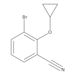 3-Bromo-2-cyclopropoxybenzonitrile结构式