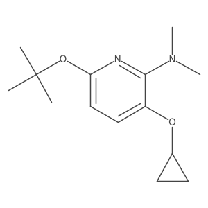 6-Tert-butoxy-3-cyclopropoxy-N,N-dimethylpyridin-2-amine结构式