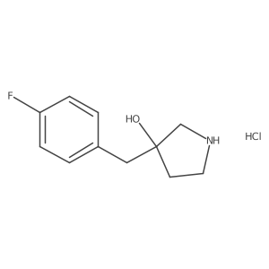 3-[(4-Fluorophenyl)methyl]pyrrolidin-3-ol hydrochloride结构式