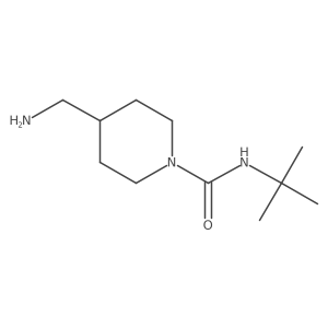 4-(aminomethyl)-N-(tert-butyl)piperidine-1-carboxamide结构式