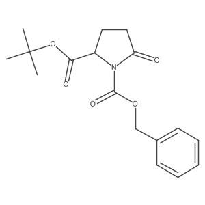 (R)-1-Benzyl 2-tert-butyl 5-oxopyrrolidine-1,2-dicarboxylate结构式