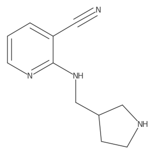2-[(Pyrrolidin-3-ylmethyl)amino]pyridine-3-carbonitrile Structure