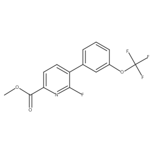 2-Pyridinecarboxylic acid, 6-fluoro-5-[3-(trifluoromethoxy)phenyl]-, methyl ester Structure