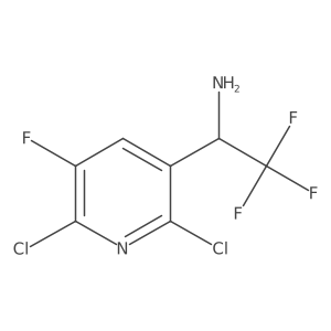 1-(2,6-Dichloro-5-fluoropyridin-3-yl)-2,2,2-trifluoroethan-1-amine结构式