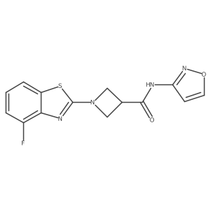1-(4-fluorobenzo[d]thiazol-2-yl)-N-(isoxazol-3-yl)azetidine-3-carboxamide Structure