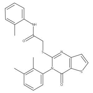2-{[3-(2,3-dimethylphenyl)-4-oxo-3,4-dihydrothieno[3,2-d]pyrimidin-2-yl]sulfanyl}-N-(2-methylphenyl)acetamide结构式