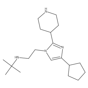 N-(2-(4-cyclopentyl-2-(piperidin-4-yl)-1H-imidazol-1-yl)ethyl)-2-methylpropan-2-amine Structure