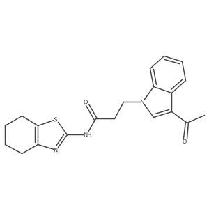 3-(3-acetyl-1H-indol-1-yl)-N-(4,5,6,7-tetrahydro-1,3-benzothiazol-2-yl)propanamide Structure