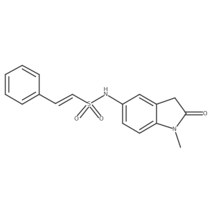(E)-N-(1-methyl-2-oxoindolin-5-yl)-2-phenylethenesulfonamide Structure